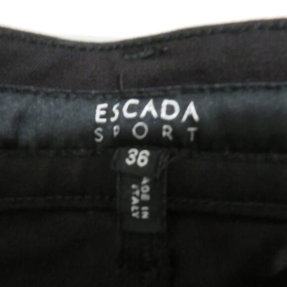 Escada Womens Sz EU Sz 36 US Sz 4 Black Linda Pants Straight Leg Pants - Picture 6 of 7